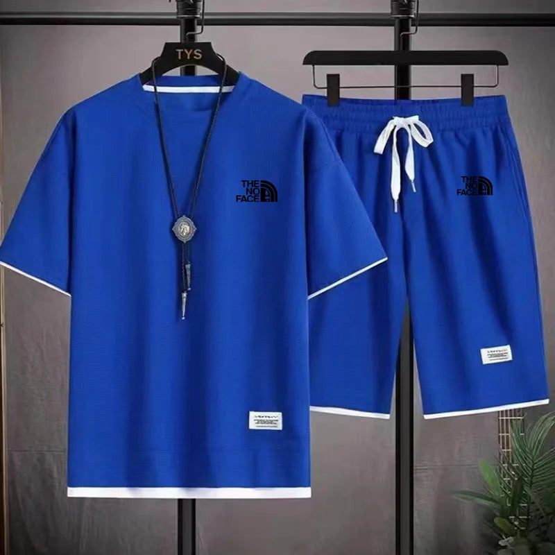 Summer Men's Set Fashionable Sportswear Men's Short Sleeved T-Shirt  Sports Shorts Set Men's Casual Men's Clothing Men's Jogging