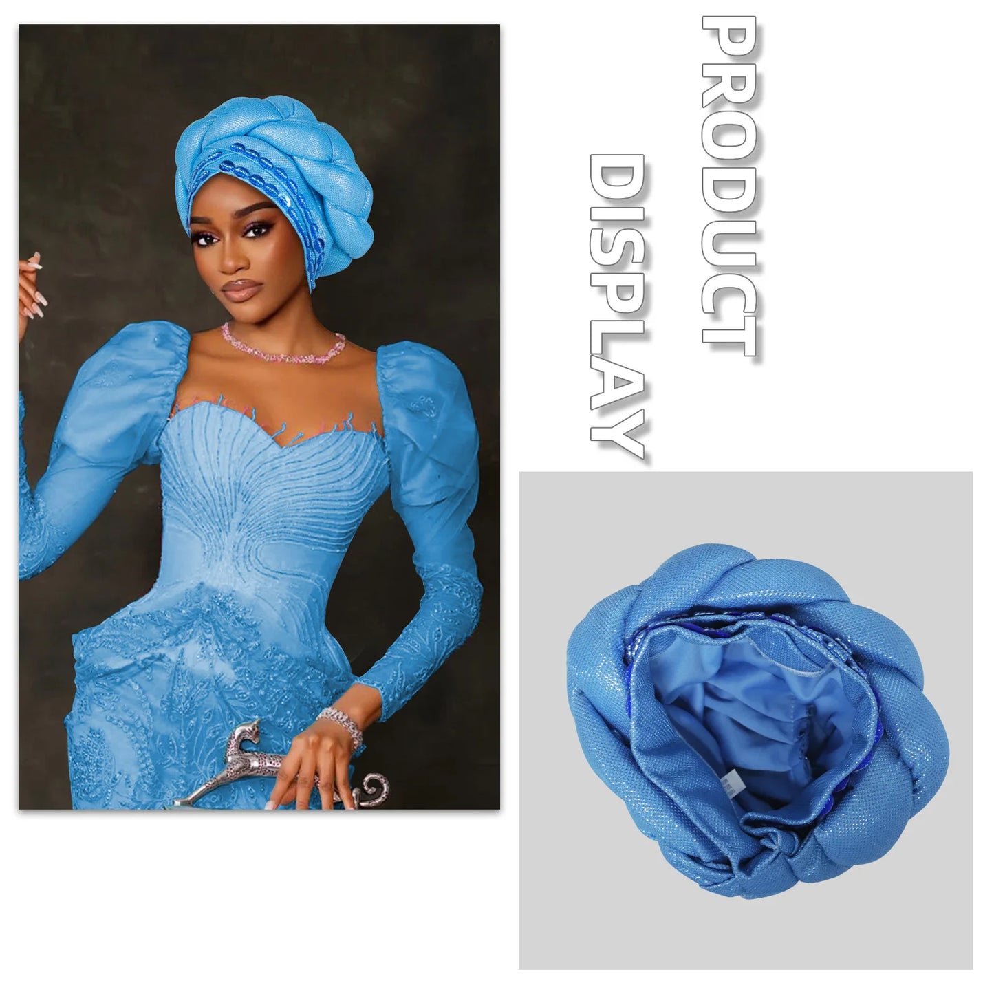 Fashion Hats for Women African Headtie Turban Auto Gele Head Wraps Cap Wedding Party Muslim Hijab Bonnet Headscarf Nigeria Geles