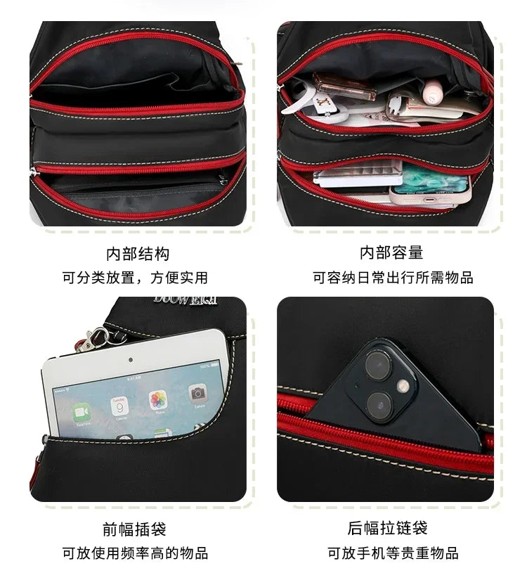 Casual Solid Nylon Designer Style Backpacks for Women 2026 High Quality Simple Versatile Commute Hot Trendy Sweet School Bags