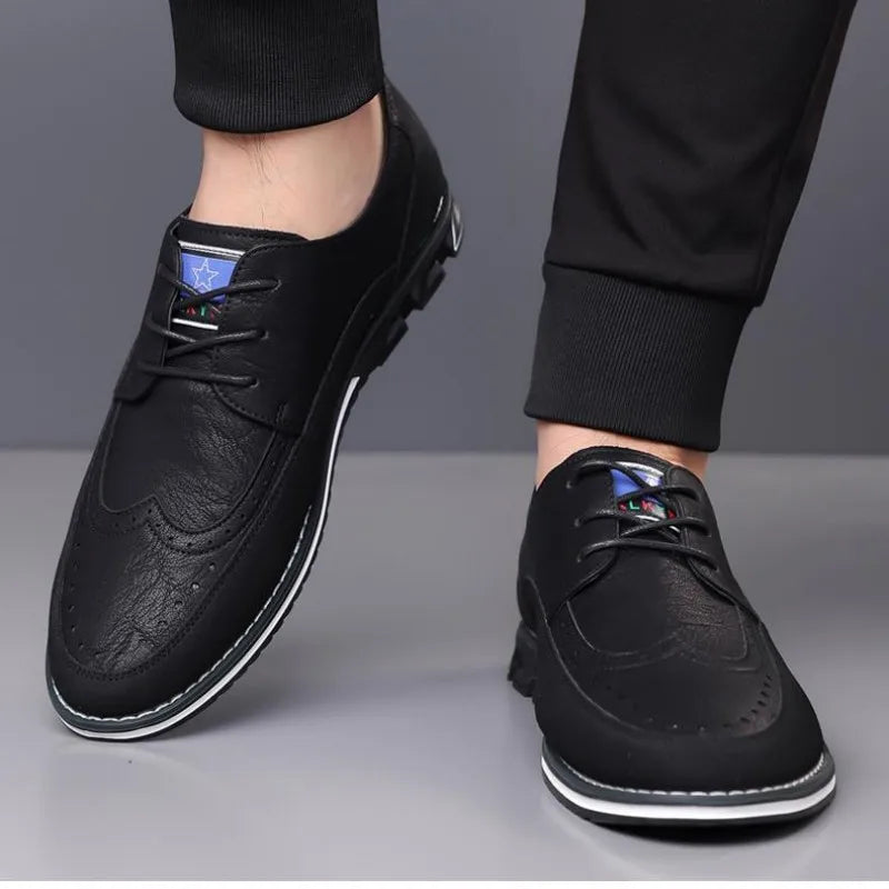 Large Size Men's Lace - Up Casual Shoes Cushioned Sole Ankle Support Fashionable Choice work office shoes big size 50 51 52 53