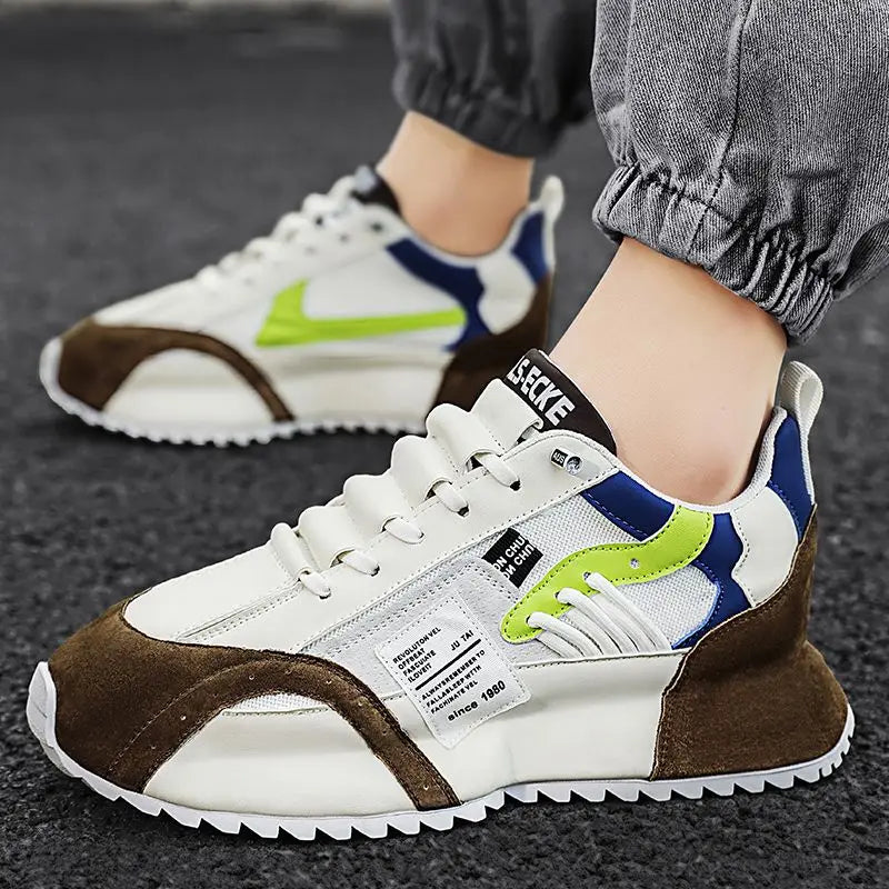 Fashion brand tenis men casual faux leather sneakers male wedged shoes new spring summer breathable trainers man gym run shoes