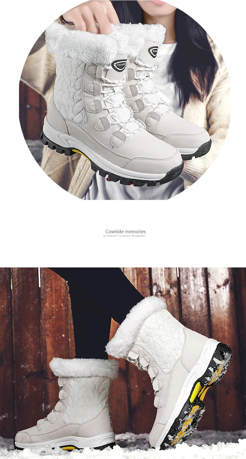 Winter New Women's Boots Plush Warm Women's Snow Boots Outdoor Non-slip Sneakers High Quality Waterproof Women Boots Botas Mujer