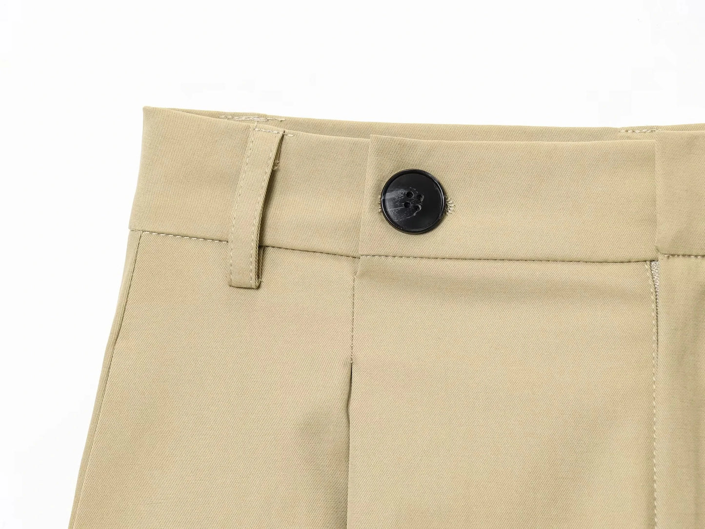 KONDALA Office Lady Khaki Suits Women Long Sleeve Sashes Button Trench Jakcets Wide Leg Button Shorts Fashion 2025 Autumn Suits