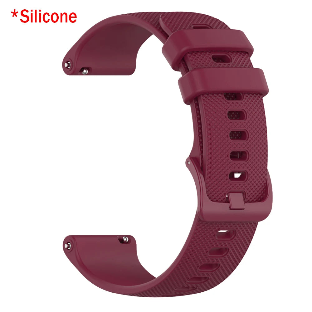 Replace Watchband For Garmin Venu sq 2 3 Vivoactive 4 5 6 Sport Bracelet Forerunner 570 165 265 255Music 20mm/22mm Leather Strap