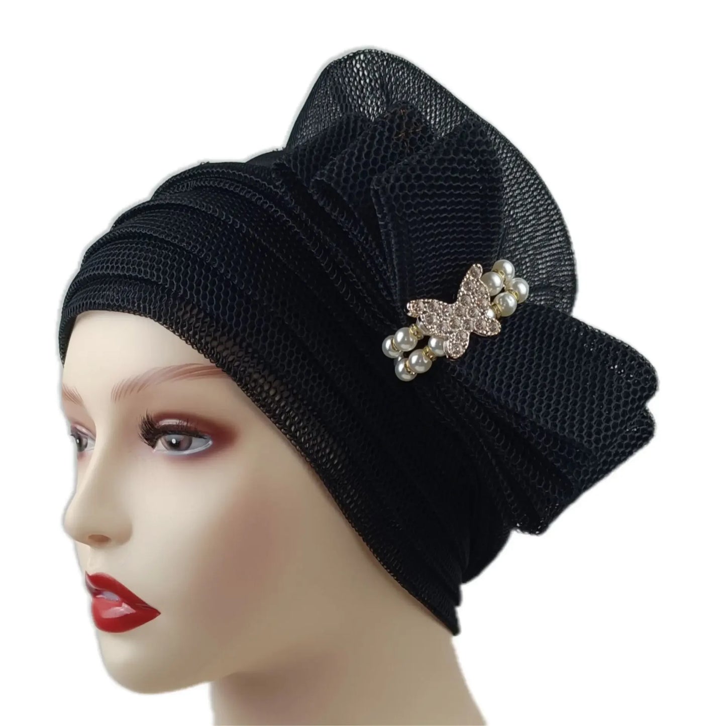 Summer African Headtie African Women Fashion Style Solid Color Headtie African Caps Hats