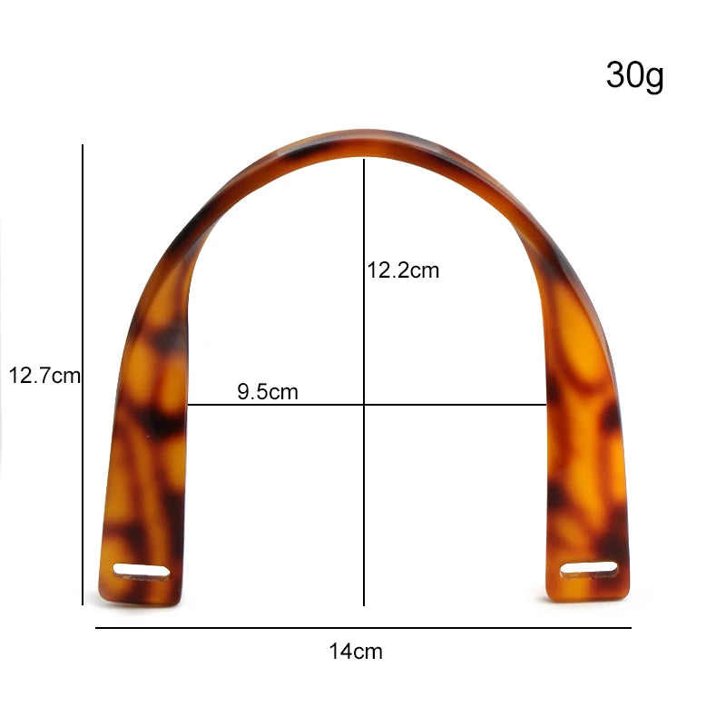 2/4/6PCS High Quality Semi-circular Resin Handle C-Shaped Crossbody Bag Removable Handle with Double Holes DIY Wallet Making