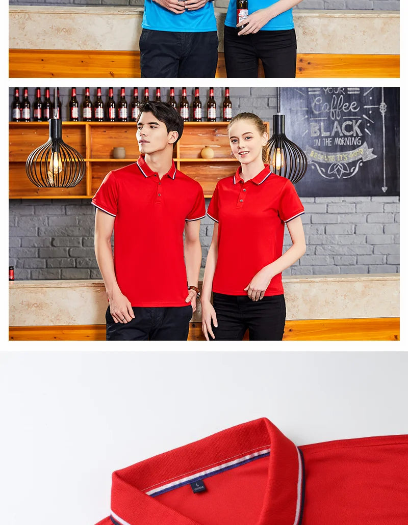 Cross Border Short Sleeved Polo From Europe Popular Summer Casual Lapel Large Size High-Quality Business Office Uniforms