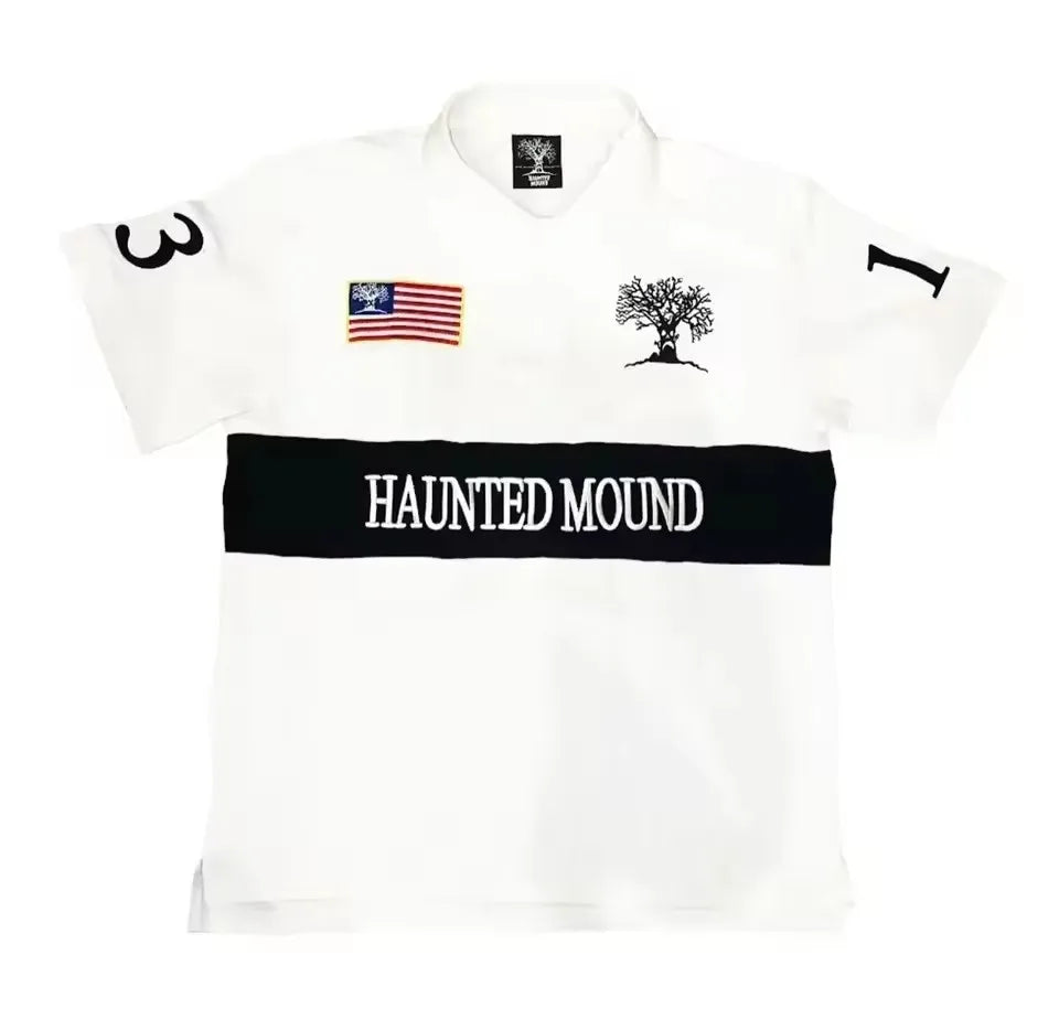 Футболка Поло Haunted Mound Hauntaholics Sematary Y2k Tshirt Mens Pumpkin Head Embroidered Oversized T Shirt Short Sleeved Tops