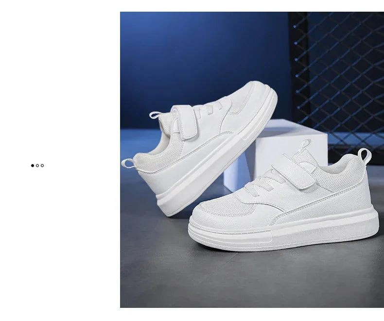 Children's Sneakers Kids Fashion Design White Non-slip Casual Shoes for Boys Girls Hook Breathable Sneakers Toddler Outdoor Shoe