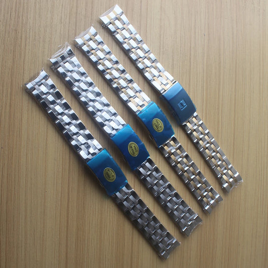 Watchbands Bracelet For 1853 PRC200 T17 T461 T055 T014 Men Fold Clasp Strap Watches Accessories Stainless Steel Watch Band Chain