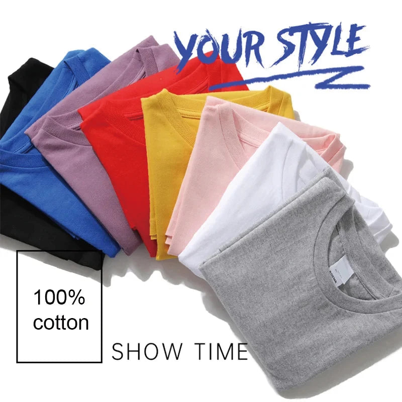 Men's Summer 100_ Cotton Fashion Sports Leisure Loose Golf Player Pattern Printed Round Neck Short Sleeve T-shirt Top Unisex