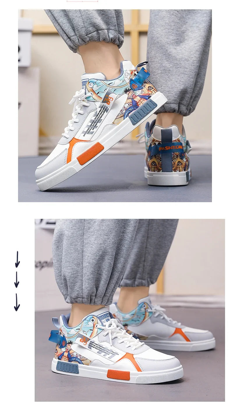 Men Running Shoes High Top Anime Shoes Comfortable Casual Sneakers Men Skateboard Big Size Tenis Masculino Footwear Male