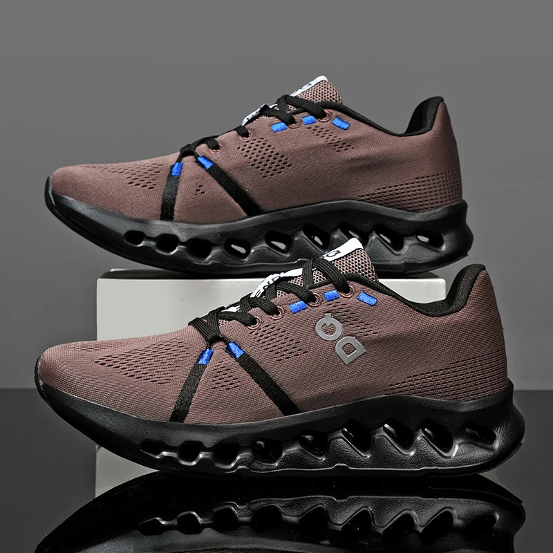 Spring new men's sports shoes breathable mesh shoes casual shoes outdoor running shoes with cushioning and lightweight design