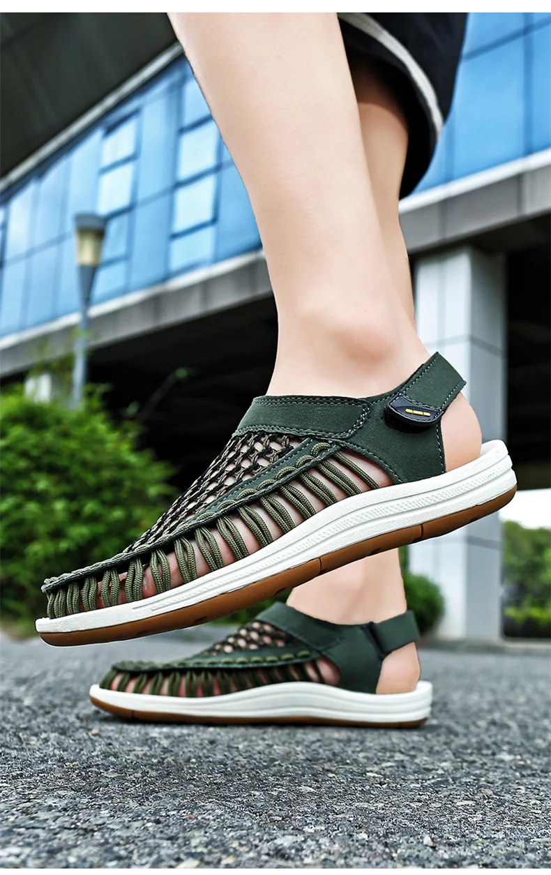 Summer Hand-woven Men's Sandals Fashion Men Casual Shoes Brand Designer Sneakers High Quality Outdoor Beach Sandals Men Shoes