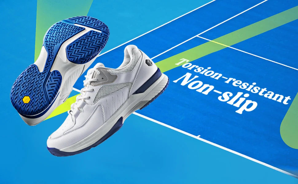 FitVille Mens Tennis Shoes Professional Training Sneakers Wear Resistant Anti-Slip Sweat Absorbent for Swollen Feet Arch Support