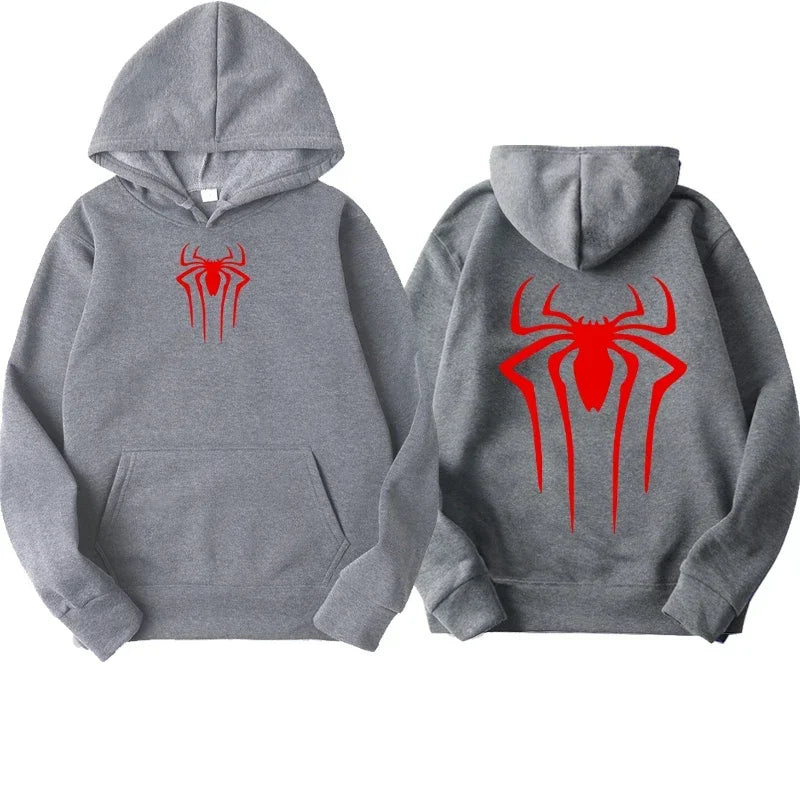 Men's sweatshirt fashion spider print hoodie adult casual sports top autumnandwinter outdoorHarajuku hooded menandwomen clothing BAZAARHUBO