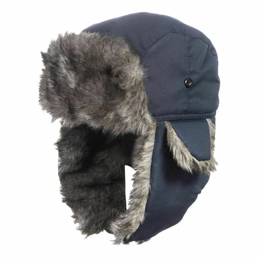 Men's Winter Trapper Aviator Trooper Earflap Warm Russian Waterproof Ski Hat Bomber Cap  Russian Warm Ear Protectors Hats BAZAARHUBO