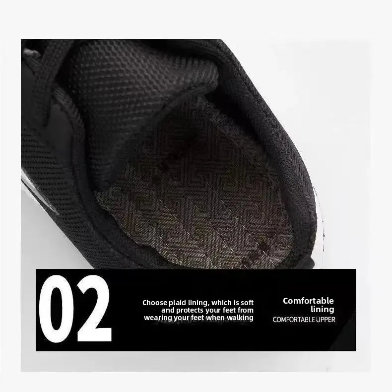 Men's Sport Shoes 2025 Spring Summer New Thickened Wear-resistant Running Shoes Anti-slip Casual Shoes Breathable Mesh Upper
