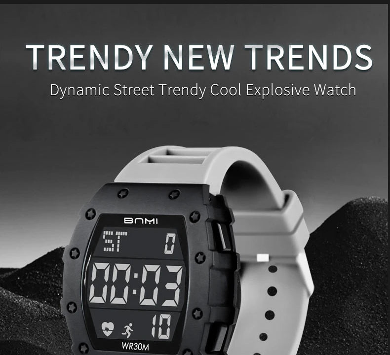 2025 Man Digital Watch Outdoor Sports Multifunctional Waterproof Shock Luminous LED Military Electronics Watch High-end Luxury