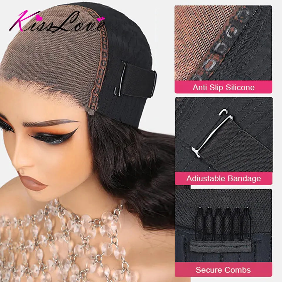 Straight Pull Go 13x6 Lace Wig with Elastic Drawstring 13x6 HD Lace Frontal Wig 5x5 Glueless Wigs Human Hair 13x4 Lace Front Wig