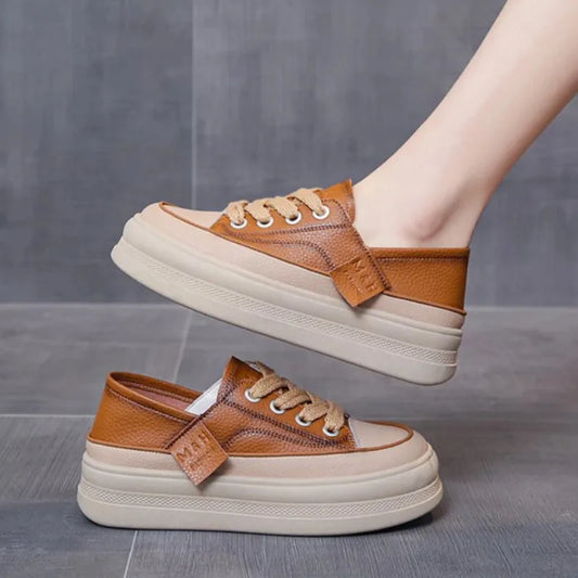 2025 New Women's Shoes Platform Sneakers Walking Fashion Lace-up High Quality Comfortable Women Running Shoe