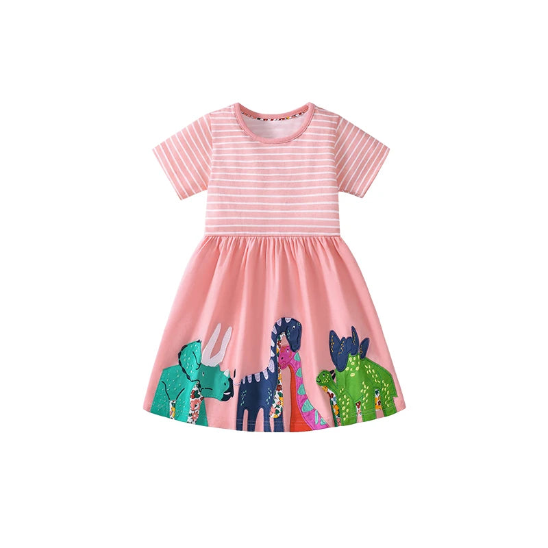 Little maven Baby Girls Casual Clothes Little  Girls 2026 New Summer Dress Kids Elegant Party Dress Children's Clothing
