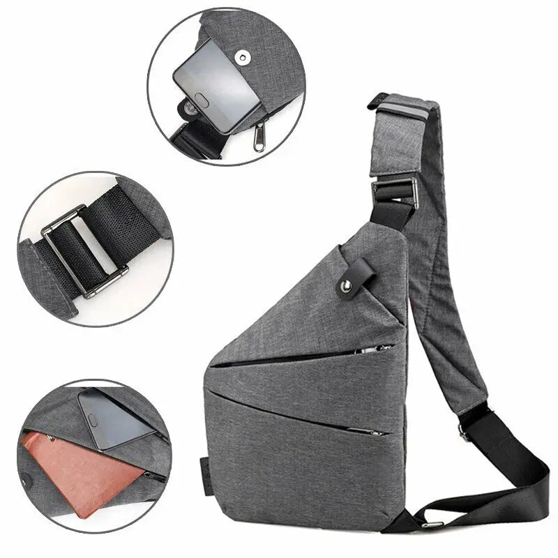 New Multifunction Chest Bags Anti Theft Single Crossobdy Bags for Men Waterproof Male Cross Body Messenger Bag Fanny Pack Sac