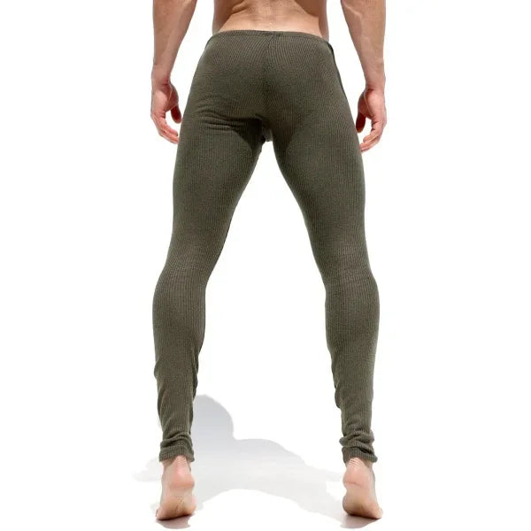 Soft and Comfortable Small Foot Pants Autumn & Winter New Men's Casual Elastic Knitted Pants Mens Slim-fit Elastic Fitness Pants