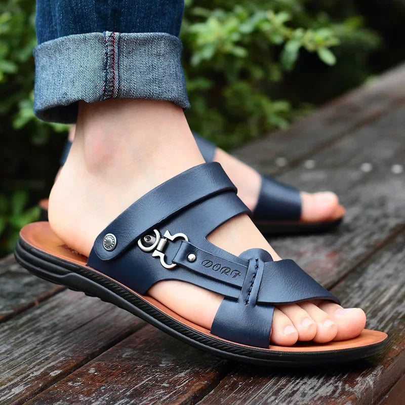 New Summer Men's Open-toed Sandals Fashion Trend Beach Shoes Slippers Men's Sandals Mens Sandals Summer  Leather Sandals