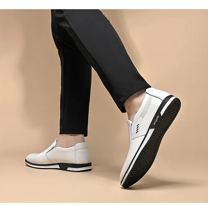 Leather Shoes Men Loafers Shoes 2026 Spring Summer Men Breathable Outdoor Casual Footwear Business Formal Single Shoes Sneakers