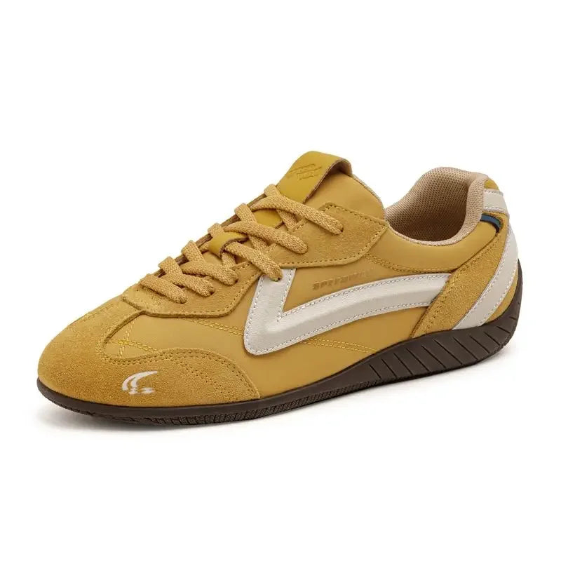 Maden Unisex Fall Vintage Patchwork Racing Shoes Breathable German Trainers Sneakers Thin Sole Casual Lace-Up Sport Winter Shoes