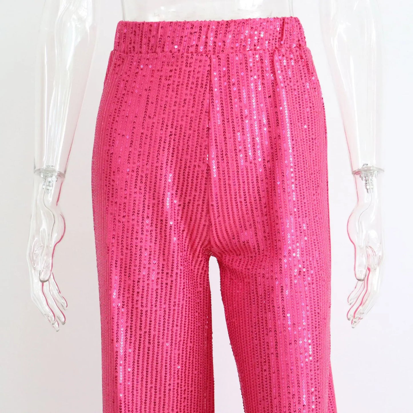 Women Fashion Tracksuits Shirt With Long Pants Three Pieces Sets Sequins Beading Clothing Outfits Women Blouses