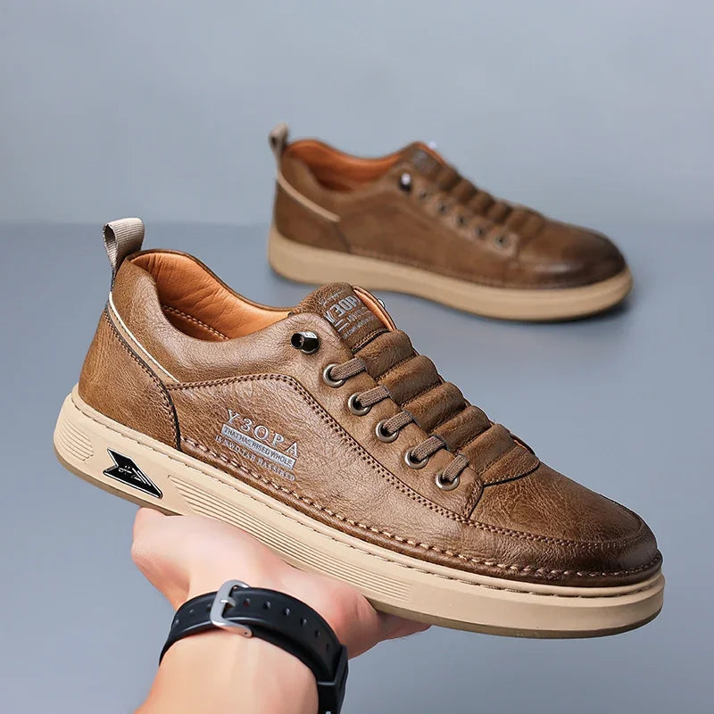Luxury Casual Business Tennis Loafers Sneakers Moccasins Social Outdoor Fashion Shoes For Men  Men's Genuine Leather Shoes