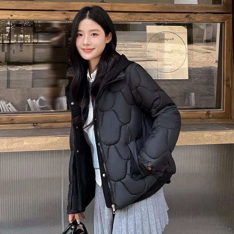 2025 Fashion Coats Korean Style Loose Comfort Quilted Coat Women Jacket Women Parkas Warm Jackets Casual Coat New Winter Clothes