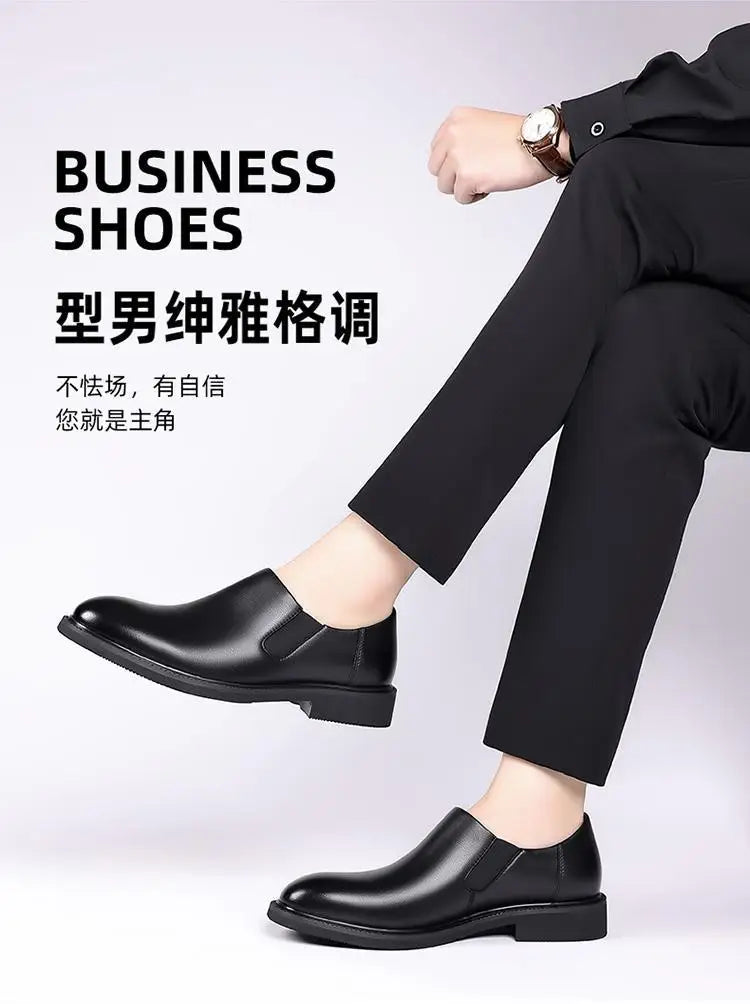 Men's Classic Leather Oxford Shoes Business Casual Dress Shoes Soft Sole Comfortable Slip-On Loafers Driving Office Shoes for Me