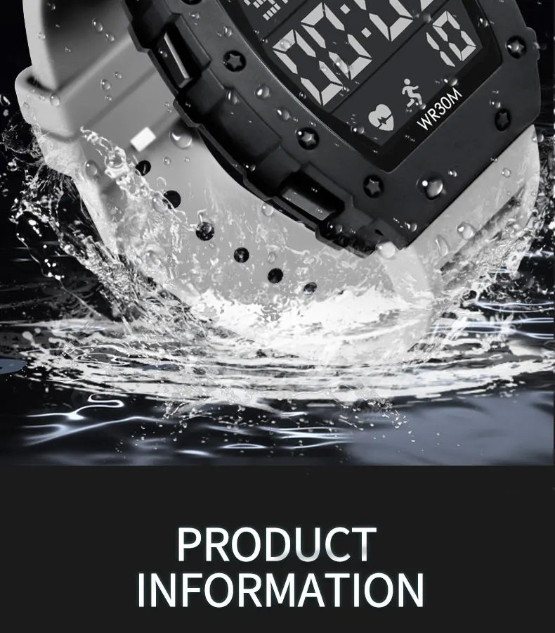 2025 Man Digital Watch Outdoor Sports Multifunctional Waterproof Shock Luminous LED Military Electronics Watch High-end Luxury