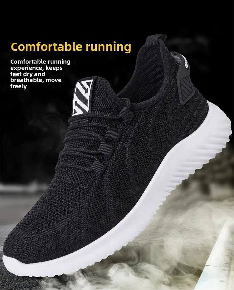 Spring New Fashionable Men's Running Shoes Leisure Style Youth Trendy Sports Shoes Low Top round Toe Rubber Outsole Mesh Lining