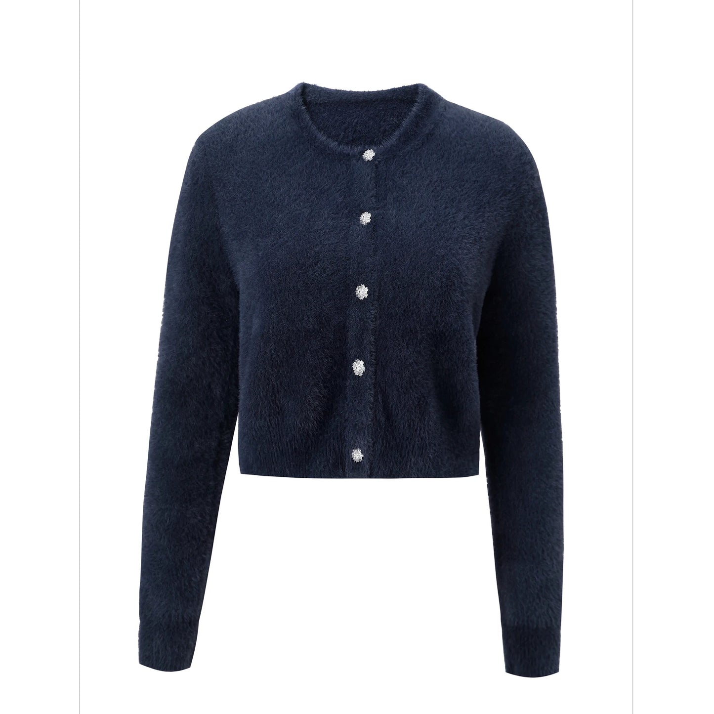 AP Women 2026 Autumn and Winter Mohair Cardigan Lady Customized Tops All-match Cardigan Knitting