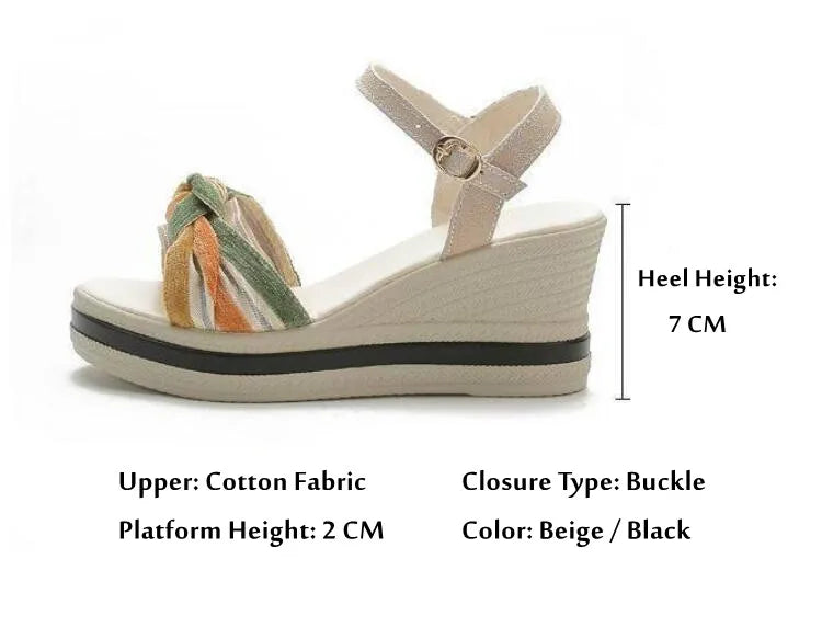 Open Toe Wedge Sandals for Women Summer Shoes босоножки женские Female Leisure Pumps Ankle Strap High Heels Ladies Slingbacks