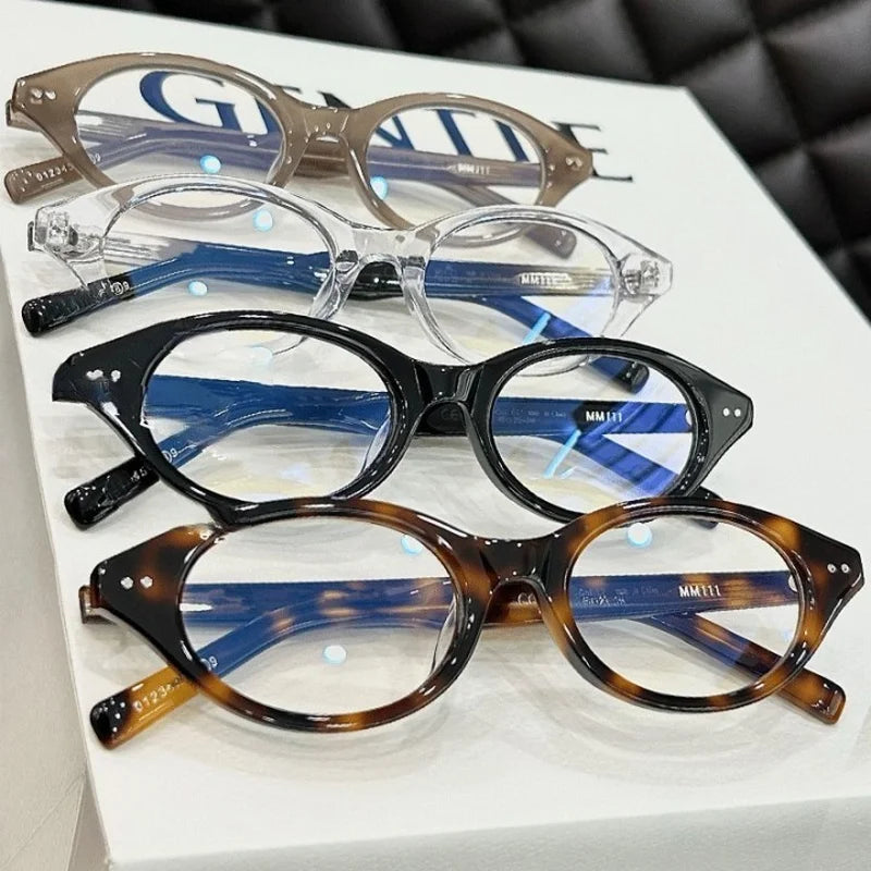 Y2K Retro Oval Frame Glasses Women Leopard Ins Sweet Cool Eyewear Trend Brand Reading Computer Anti Blue Light Eyeglasses BAZAARHUBO