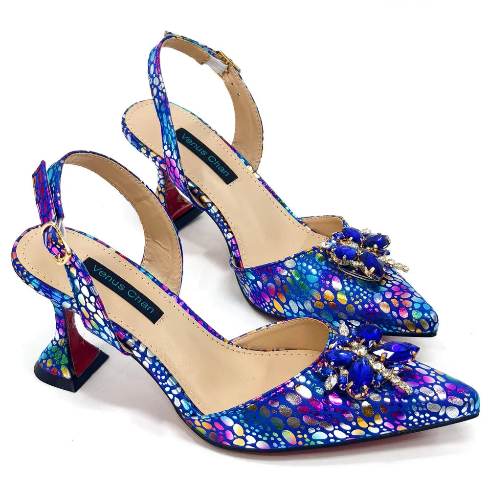 Italian Design African Ladies Party Shoes and Bag Nigerian Fashion Lace Mini Bags and High Heel Pointed Shoes