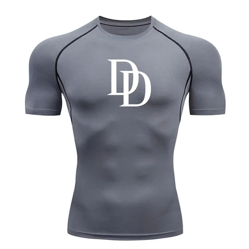 Tight fitting shirt for men, long sleeved and short sleeved, cool and dry sports T-shirt, fitness gym, sports top, sports top