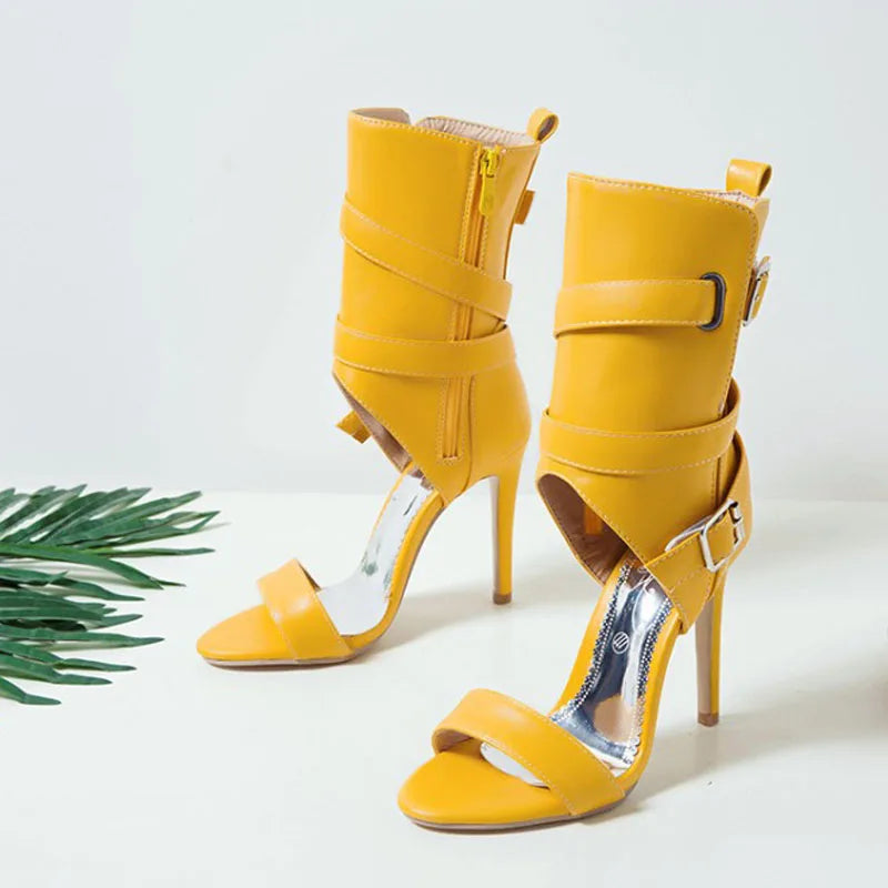 High Heels Sandals for Women Summer New 2025 High Top Women's Shoes Roman Ankle Boots Female Pumps Sandalias Mujer WSH5315