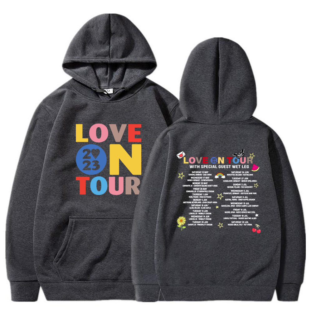 Love on Tour 2023 Hoodie HS Concert Hooded Sweatshirt Music Lover Aesthetic Pullovers Unisex Graphic Hoodies Love on Tour Merch