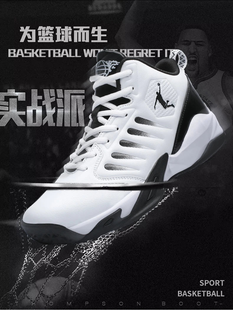 Men's Basketball Shoes Breathable Cushioning Non-Slip Wearable Runing Shoes Gym Training Athletic Basketball Sneakers for Women