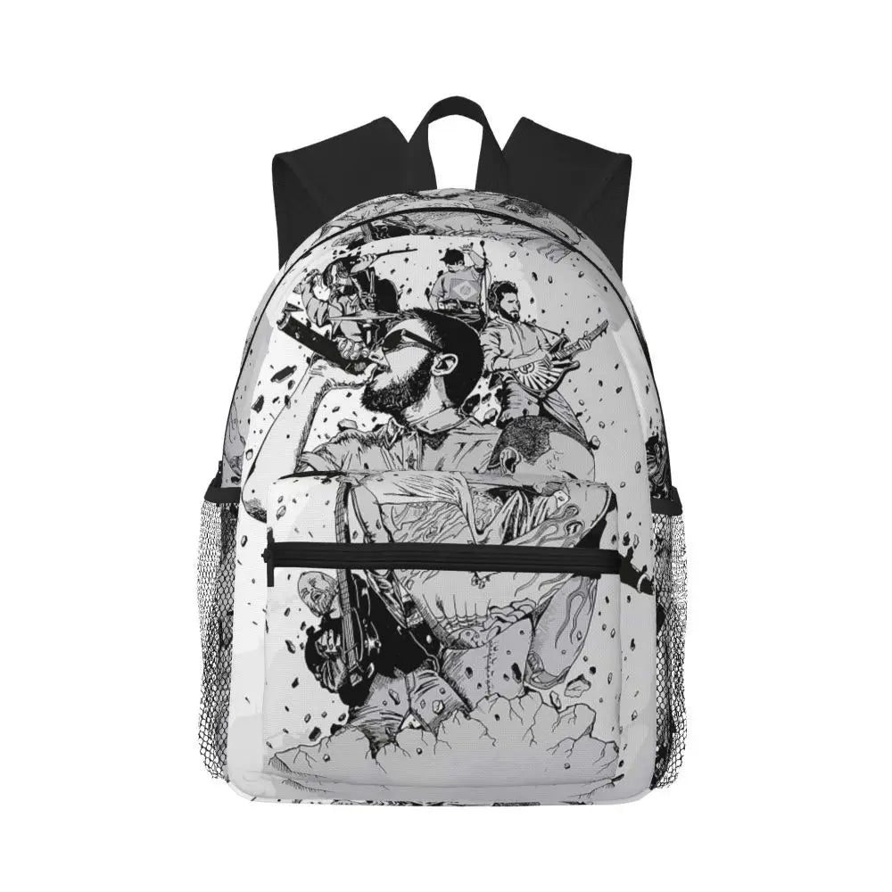 L-Linkin-S P-Park-S Band Student Backpack School Bag Hiking Travel Daypack for Boys Girls Fashion Bookbag Shoulder Bags