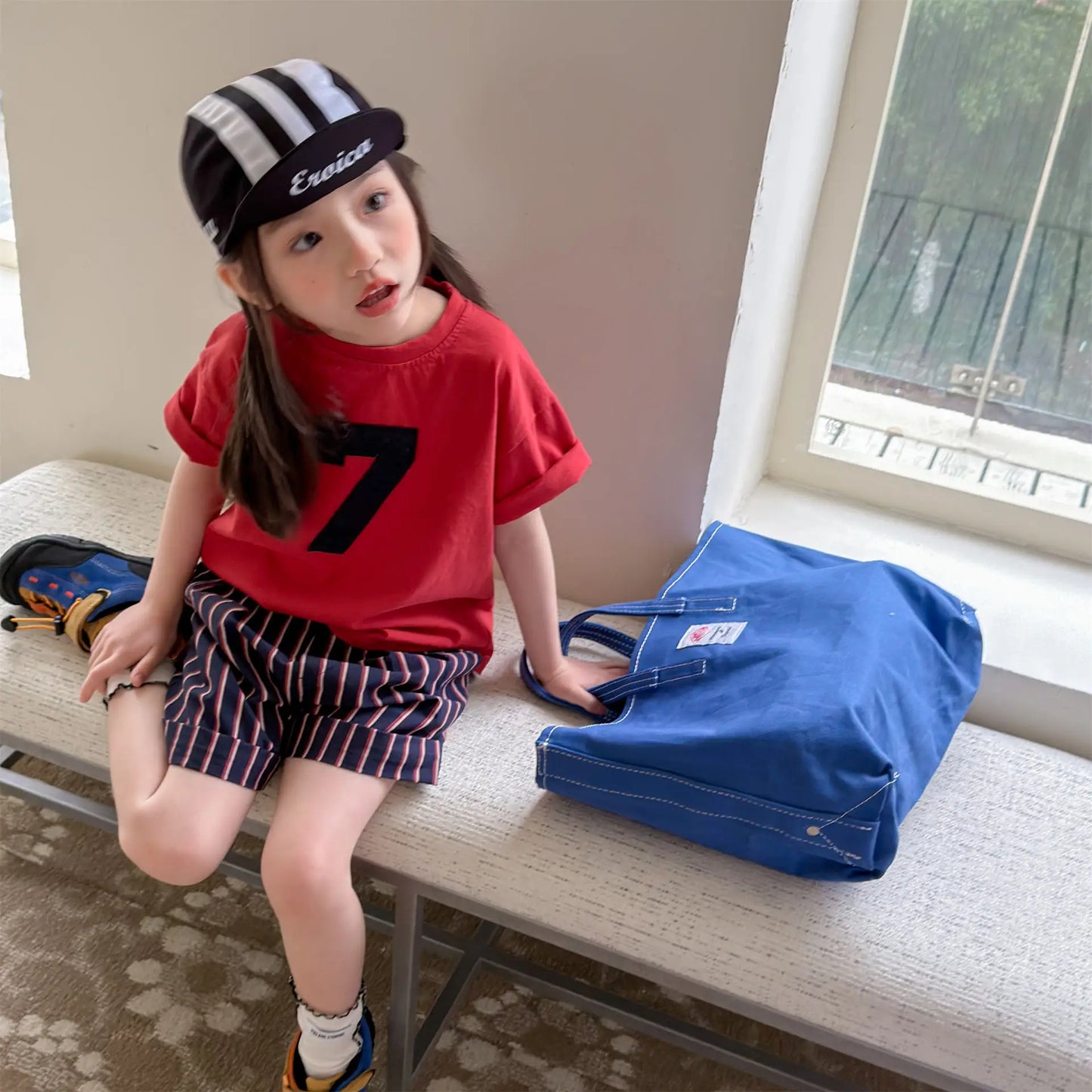 2026 Summer New Children Casual Striped Shorts Boys Girls Loose Shorts Thin Cotton Toddler Pants Fashion Kids Clothes