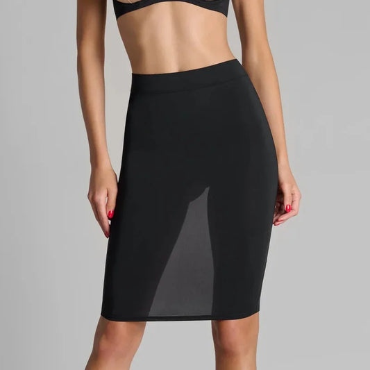 Solid Color Knee Length Skirt 2026 America Sexy Spice Girl Mesh Stitching Perspective Slim Summer Party Mature Fashion Hip Skirt