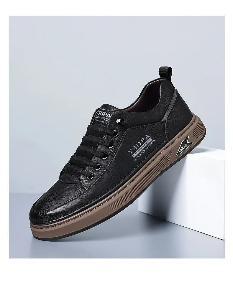 Luxury Casual Business Tennis Loafers Sneakers Moccasins Social Outdoor Fashion Shoes For Men  Men's Genuine Leather Shoes
