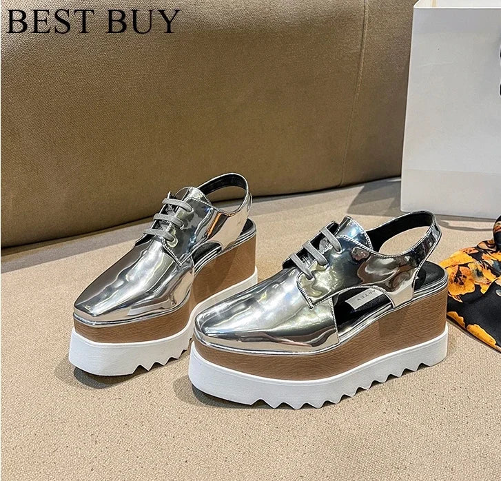 women wedge shoes pointed toe high heels platform office lady party shoes Plataform Height increasing Shoes Casual style